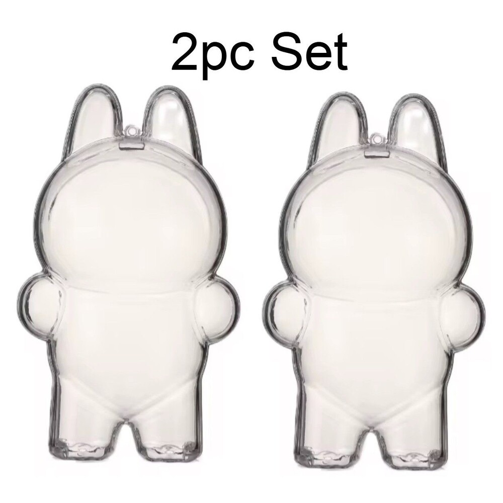 Pop Mart Clear Protective Monster Plush Cover for Labubu Protective Case 2pc set